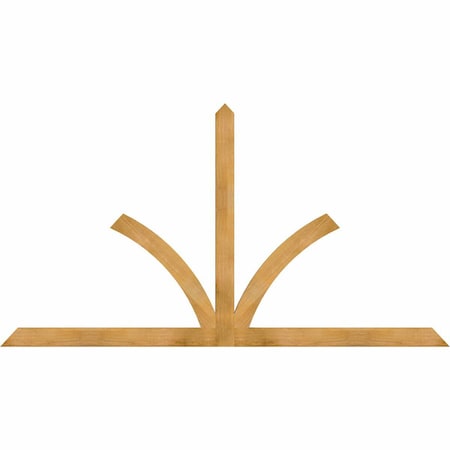 Ekena Millwork Richland Rough Sawn Timber Gable Bracket, Western Red Cedar, 96"W x 52"H x 2"D x 4"F, 13/12 Pitch GBW096X52X0204RIC00RWR